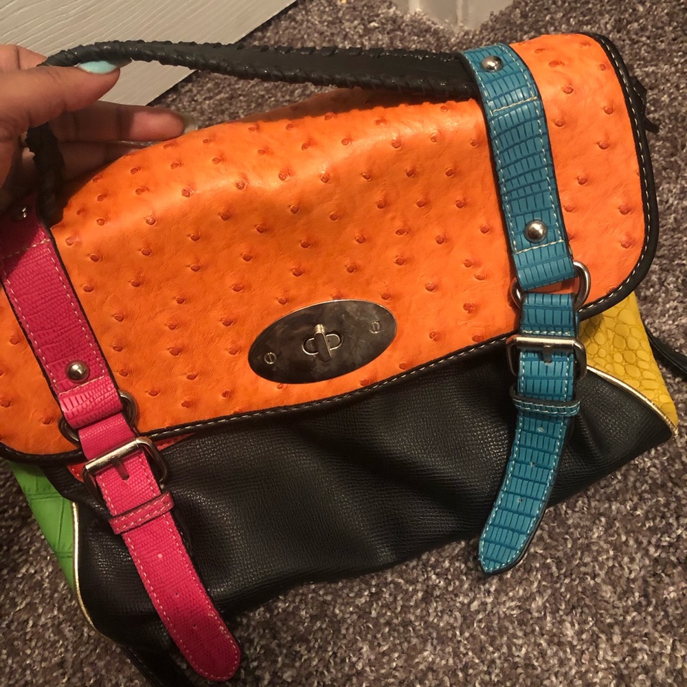 Multi print and color purse